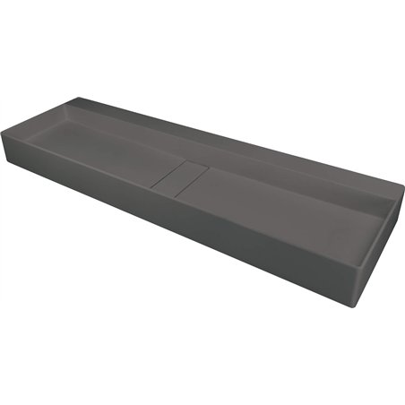 Vetox Granite lavabo, plan de travail - avec couvercle design, anthracite métallique