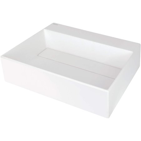 Sofyro Granite lavabo, plan de travail, avec plage de robinetterie - avec cache design, albâtre