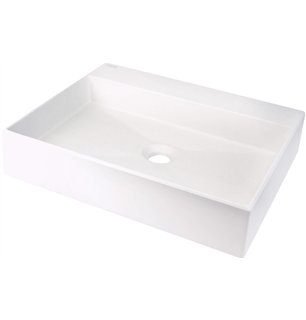 Sofyro Lavabo en granit, plan de travail, avec plage de robinetterie - 500x400 mm, albâtre