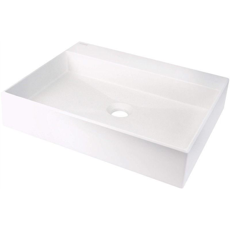 Vasque à poser en granit avec base pour robinet 50x40 cm albâtre - Sofyro Vasque à poser en granit avec base pour robinet 50x40 cm albâtre - Sofyro