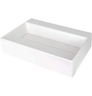 Sofyro Granite lavabo, plan de travail, avec plage de robinetterie - avec cache design, albâtre