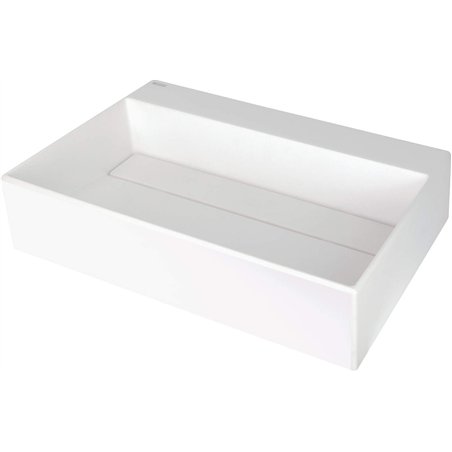 Sofyro Granite lavabo, plan de travail, avec plage de robinetterie - avec cache design, albâtre