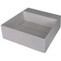 Vasque à poser en granit avec plan de robinetterie et cache-vasque gris métallisé 40x40 cm - Sofyro Vasque à poser en granit avec plan de robinetterie et cache-vasque gris métallisé 40x40 cm - Sofyro