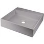 lavabo à poser en granit avec base pour robinet 40x40 cm gris métallisé - Sofyro lavabo à poser en granit avec base pour robinet 40x40 cm gris métallisé - Sofyro