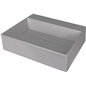 Vasque à poser en granit avec plan de robinetterie et cache-vasque gris métallisé 40x50 cm - Sofyro Vasque à poser en granit avec plan de robinetterie et cache-vasque gris métallisé 40x50 cm - Sofyro
