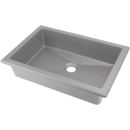Lavabo Sofyro Granite, sous plan/encastré, gris métallisé