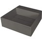 Vasque à poser en granit avec plan de robinetterie et cache-main anthracite métallique 40x40 cm - Sofyro Vasque à poser en granit avec plan de robinetterie et cache-main anthracite métallique 40x40 cm - Sofyro