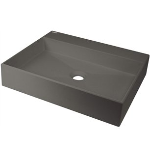 Sofyro Granite lavabo, plan de travail, avec plage de robinetterie - 500x400 mm, anthracite métallisé