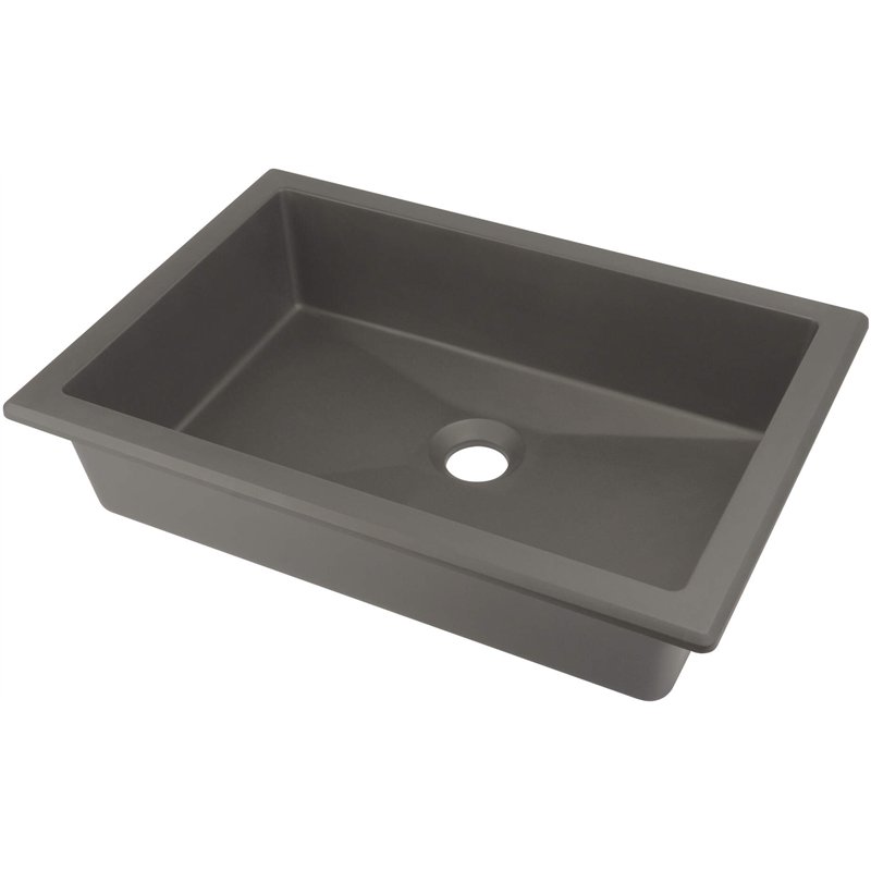 Lavabo encastré en granit finition anthracite métallique 50x35 cm - Sofyro Lavabo encastré en granit finition anthracite métallique 50x35 cm - Sofyro