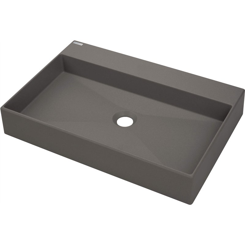 Vasque à poser en granit avec robinetterie anthracite métallique 40x60 cm - Sofyro Vasque à poser en granit avec robinetterie anthracite métallique 40x60 cm - Sofyro