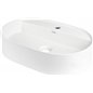 Lavabo ovale en granit avec robinetterie en albâtre 55x35 cm - Delia Lavabo ovale en granit avec robinetterie en albâtre 55x35 cm - Delia