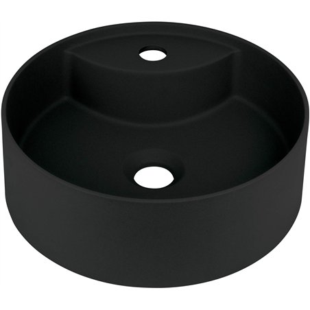 Delia Lavabo en granit, plan de travail, avec base pour robinet, noir
