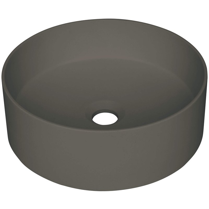 Lavabo rond en granit anthracite métallisé - Delia Lavabo rond en granit anthracite métallisé - Delia