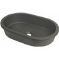 Lavabo sous plan en granit ovale finition anthracite métallisé 58,8x39 cm - Delia Lavabo sous plan en granit ovale finition anthracite métallisé 58,8x39 cm - Delia
