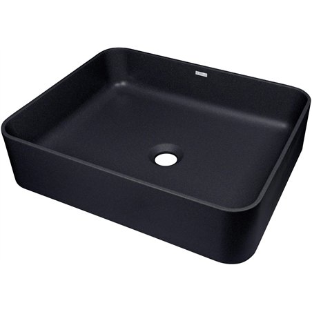 Varisto Lavabo en granit, plan de travail, noir