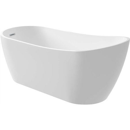 Stapol Baignoire en acrylique, autoportante, asymétrique - 150 cm, blanc