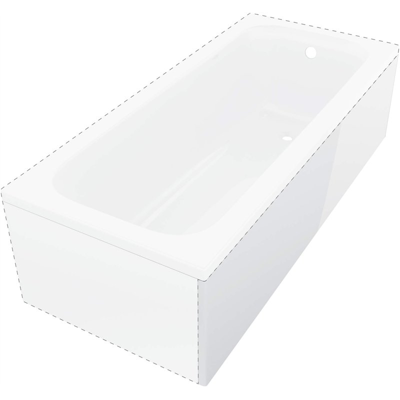 Paroi de baignoire 150 cm long côté blanc - Arixo Paroi de baignoire 150 cm long côté blanc - Arixo