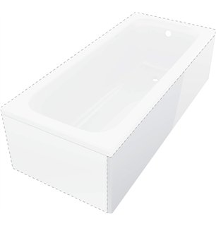 Arixo Paroi de baignoire, Arixo, 170 cm - grand côté, blanc