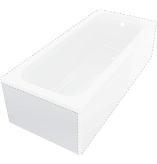 Arixo Paroi de baignoire, Arixo, 140-170 cm - côté court, blanc