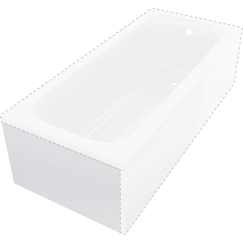 Paroi de baignoire 140 à 170 cm côté court blanc - Arixo Paroi de baignoire 140 à 170 cm côté court blanc - Arixo