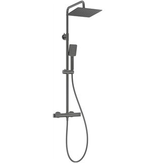 Colonne de douche Harty, avec mitigeur de douche, thermostat, titane