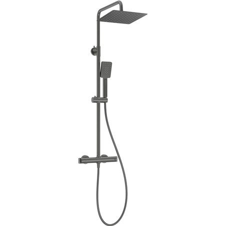 Colonne de douche Harty, avec mitigeur de douche, thermostat, titane