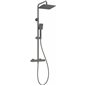 Colonne de douche avec mitigeur thermostatique finition titane - Harty Colonne de douche avec mitigeur thermostatique finition titane - Harty