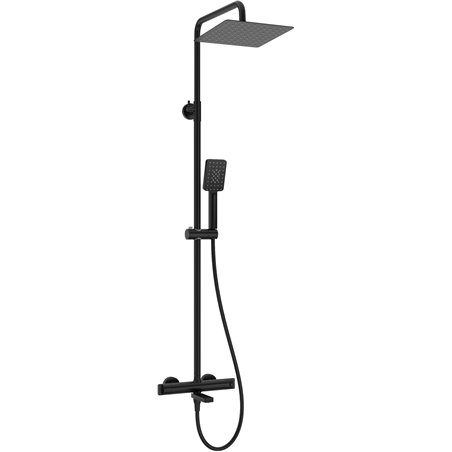 Colonne de douche Harty, avec mitigeur de bain, thermostat, noir