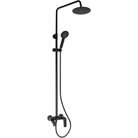 Colonne de douche Satel, avec mitigeur de baignoire, noir