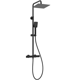 Colonne de douche Harty, avec mitigeur de douche, thermostat, noir