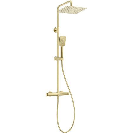 Colonne de douche Harty, avec mitigeur de douche, thermostat, or brossé