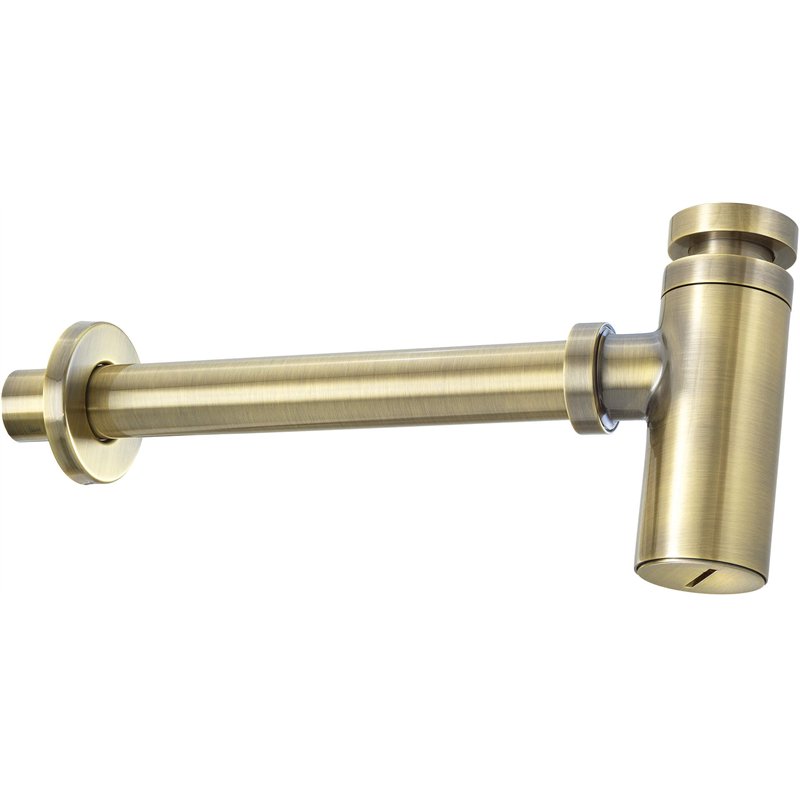 Kit de vidage pour lavabo rond avec finition or brossé Kit de vidage pour lavabo rond avec finition or brossé