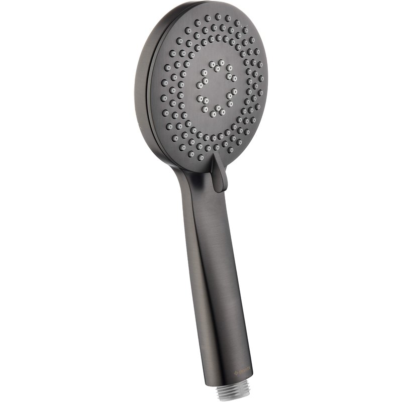 Douchette simple ronde avec 3 fonctions manuelles finition titane anticalcaire - Stapol Douchette simple ronde avec 3 fonctions manuelles finition titane anticalcaire - Stapol