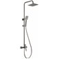 Colonne de douche avec mitigeur et pomme de douche carrée 200 mm finition titane - Vetox Colonne de douche avec mitigeur et pomme de douche carrée 200 mm finition titane - Vetox