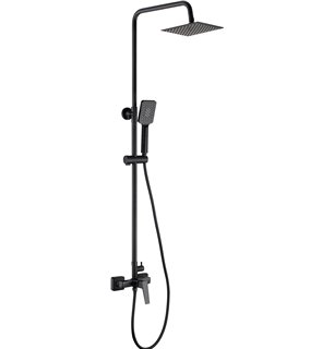 Vetox Colonne de douche, avec mitigeur de douche, noir