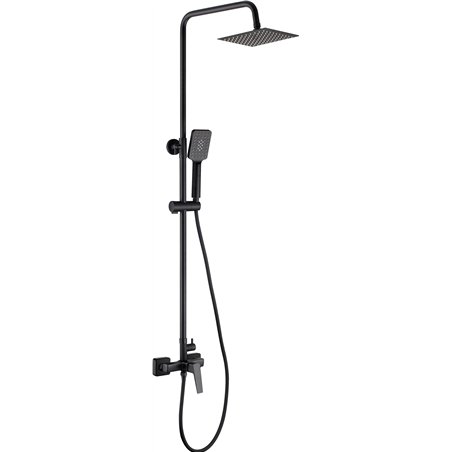 Vetox Colonne de douche, avec mitigeur de douche, noir