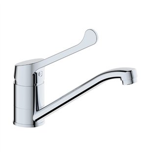 Mitigeur d'évier clinique levier bec bas chrome Ø40 mm - Intemporel | Tecom