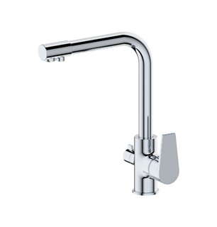 Mitigeur évier chromé orientable 3 eaux Ø40 mm - Le Mans | Tecom