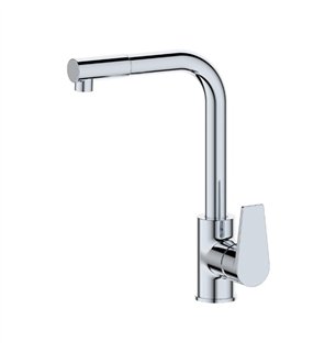 Mélangeur évier chromé avec douchette orientable Ø40 mm - Le Mans | Tecom