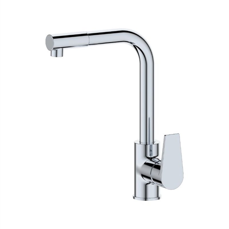 Mélangeur évier chromé avec douchette orientable Ø40 mm - Le Mans | Tecom Mélangeur évier chromé avec douchette orientable Ø40 mm - Le Mans | Tecom