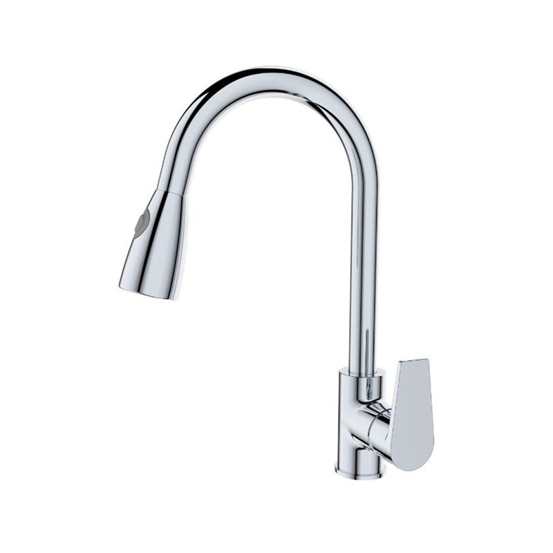 Mélangeur évier chromé avec douchette orientable Ø40 mm - Le Mans | Tecom Mélangeur évier chromé avec douchette orientable Ø40 mm - Le Mans | Tecom