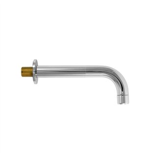 Bec de lavabo mural L chrome 150 mm 1/2" M | Tecom