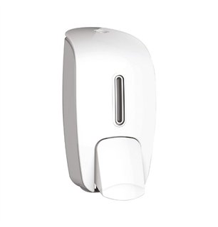 Distributeur de savon blanc/gris 800 ml avec clé - Deluxe | Tecom
