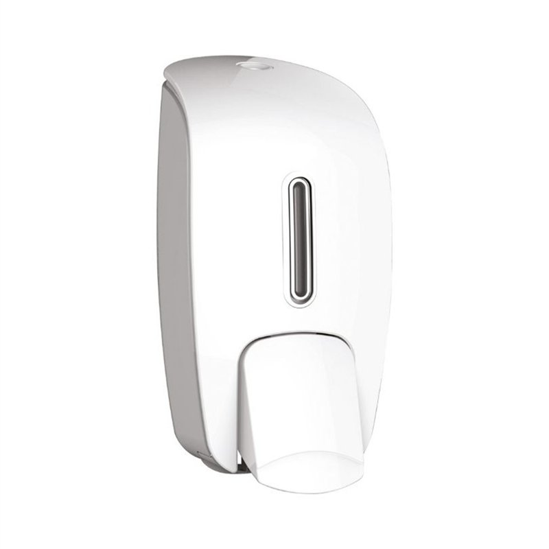 Distributeur de savon blanc/gris 800 ml avec clé - Deluxe | Tecom Distributeur de savon blanc/gris 800 ml avec clé - Deluxe | Tecom