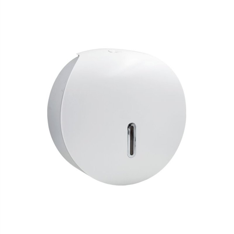 Distributeur de papier toilette rond blanc/gris avec clé 293×298 mm - Deluxe | Tecom Distributeur de papier toilette rond blanc/gris avec clé 293×298 mm - Deluxe | Tecom