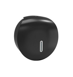 Distributeur de papier toilette noir rond avec clé 293×298 mm - Deluxe | Tecom