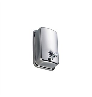 Distributeur manuel de savon liquide 500 ml en acier inoxydable avec clé | Tecom