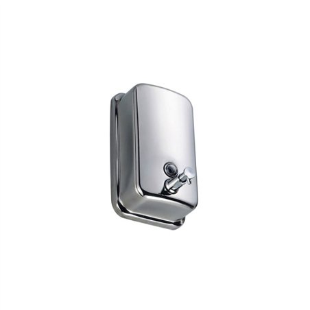 Distributeur manuel de savon liquide 500 ml en acier inoxydable avec clé | Tecom