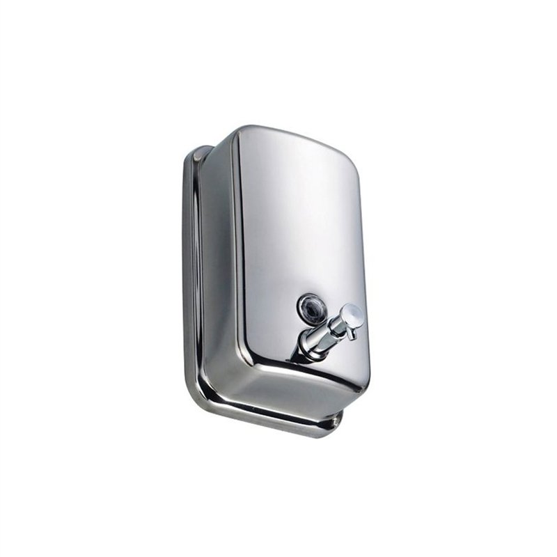 Distributeur manuel de savon liquide 800 ml en acier inoxydable avec clé | Tecom Distributeur manuel de savon liquide 800 ml en acier inoxydable avec clé | Tecom