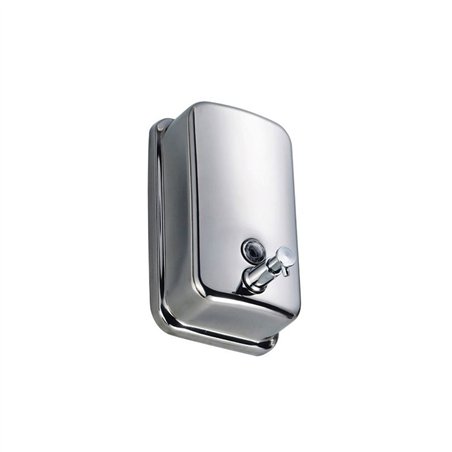 Distributeur manuel de savon liquide 800 ml en acier inoxydable avec clé | Tecom